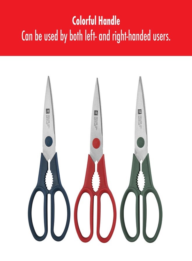 HENCKELS ZWILLING Now S 3-pc Shears Set, Blue, Red and Green - Image 3